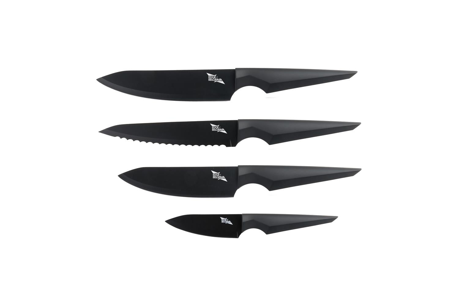 Edge of Belgravia Precision Classic Knife Set | Black | 4 Piece