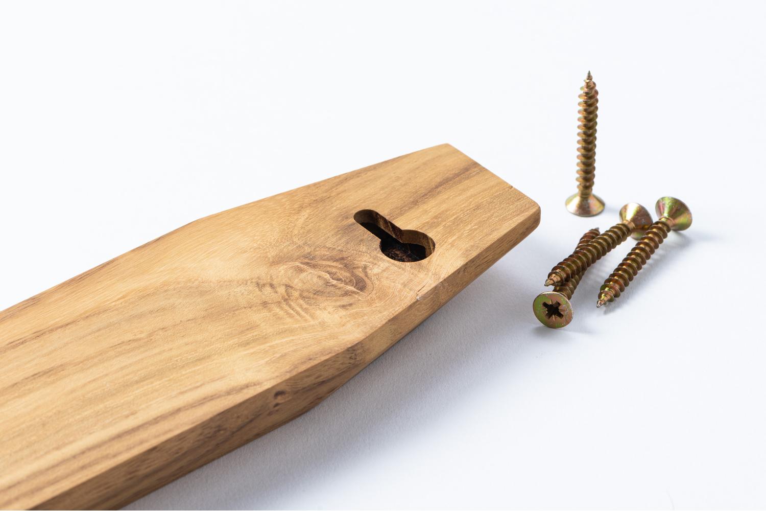 Edge of Belgravia Hexagon Magnetic Teak Wood Knife Rack | Large-4