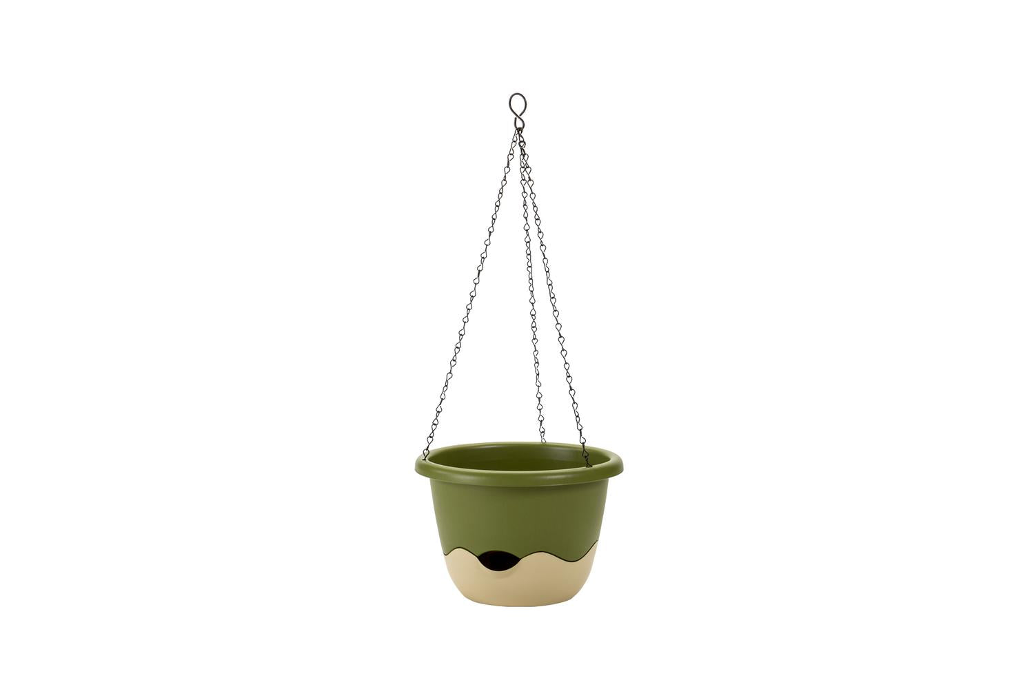 Plastia Mareta Flower Pot | Green & Beige | 30cm