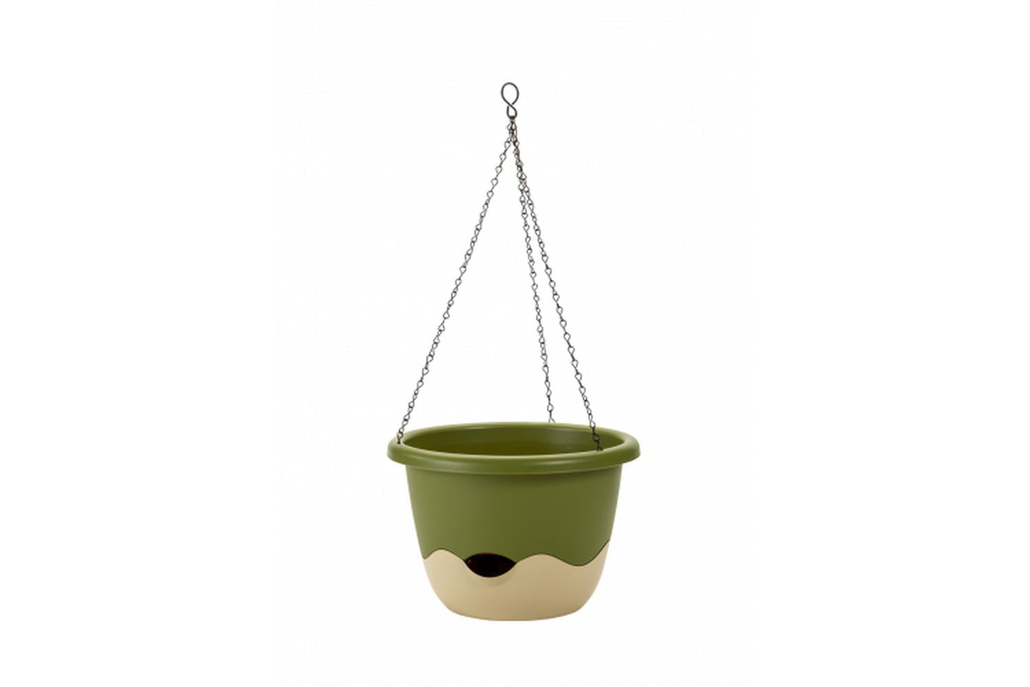Plastia Mareta Flower Pot | Green & Beige | 30cm-3