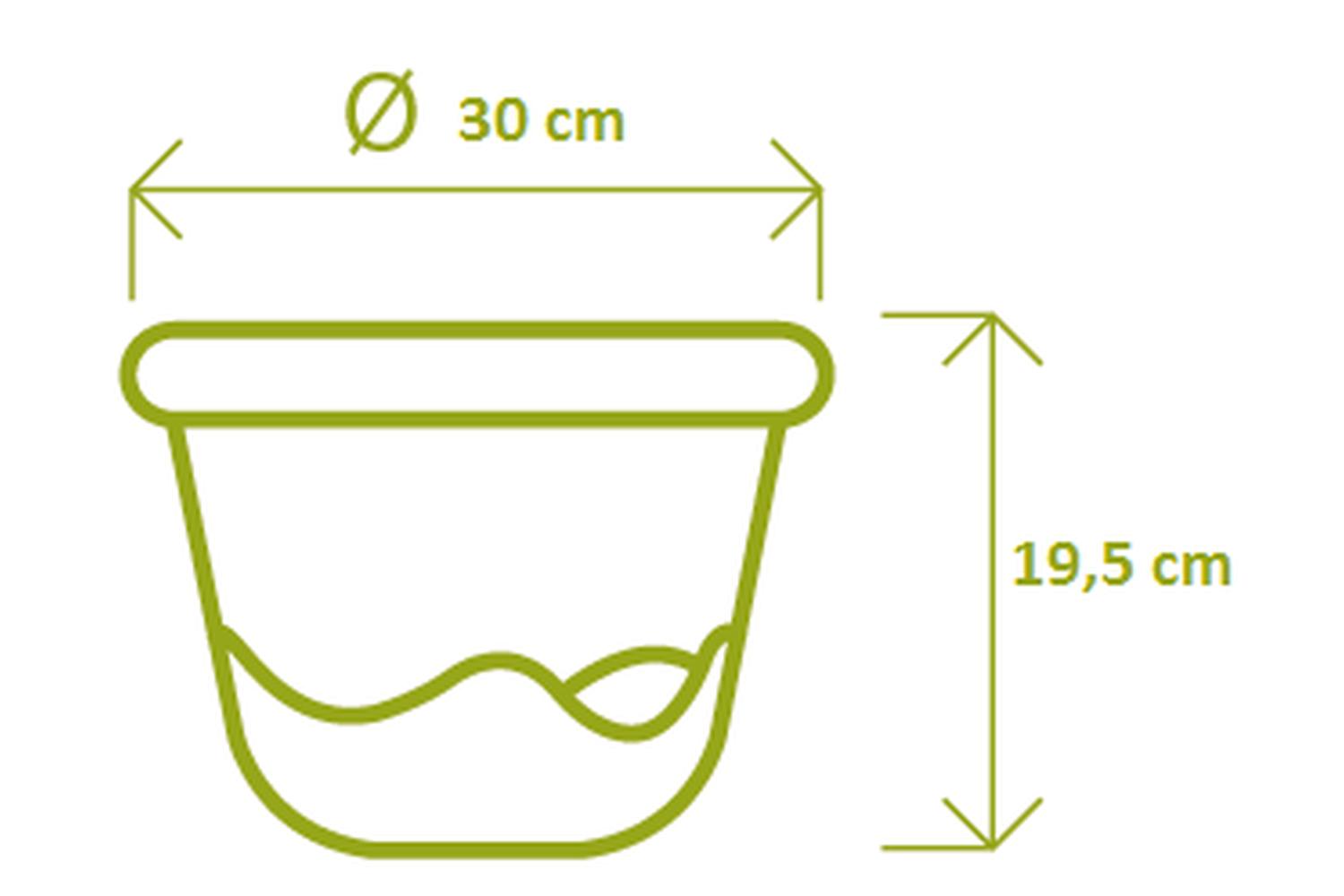 Plastia Mareta Flower Pot | Beige & Wine Red | 30cm-5