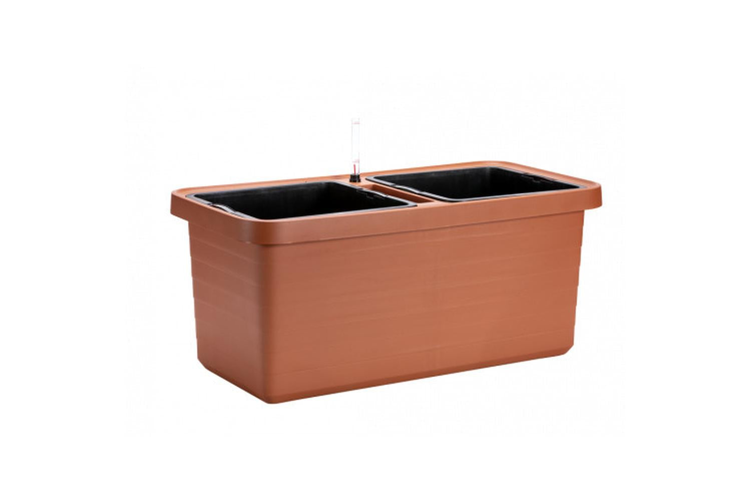 Plastia Berberis Flower Box Duo |Terracotta | 78cm