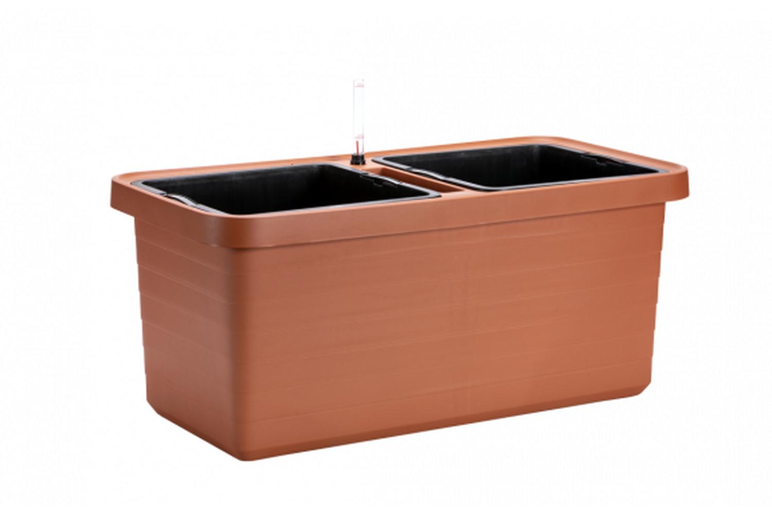 Plastia Berberis Flower Box Duo |Terracotta | 78cm-2