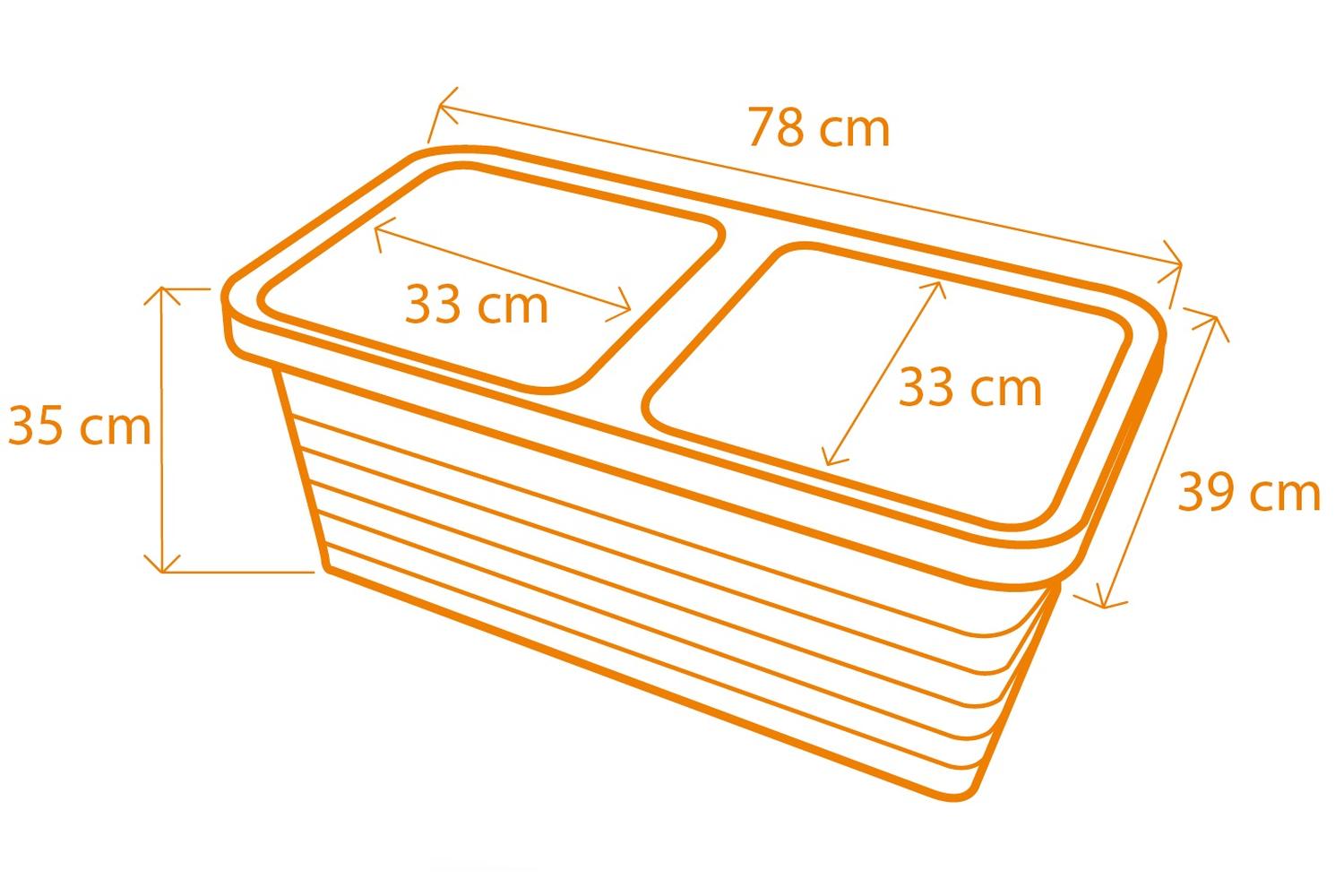 Plastia Berberis Flower Box Duo | Taupe | 78cm-7
