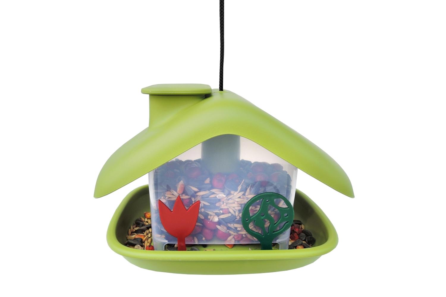 Plastia Domek Bird Feeder | Green | 21cm