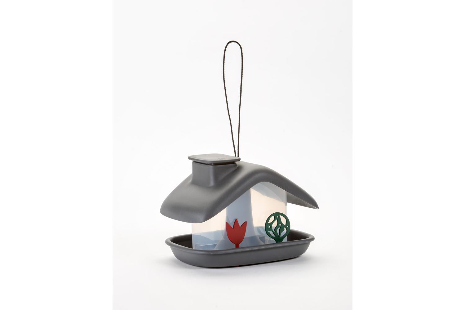 Plastia Domek Bird Feeder | Grey | 21cm