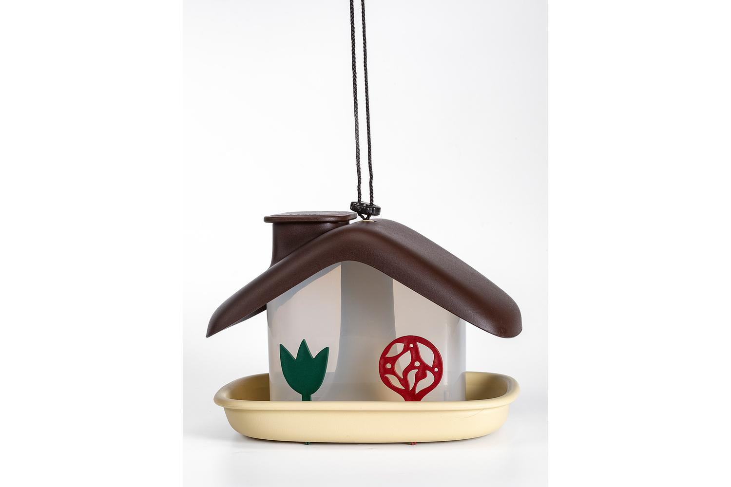 Plastia Domek Bird Feeder | Brown | 21cm