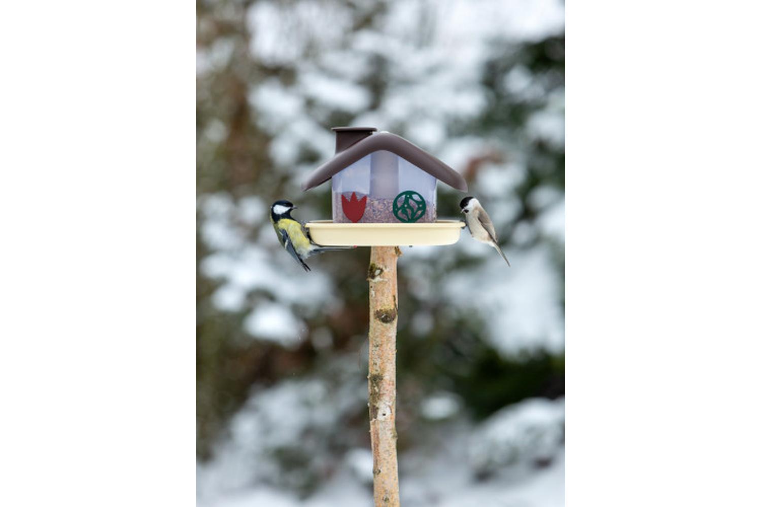 Plastia Domek Bird Feeder | Brown | 21cm-5
