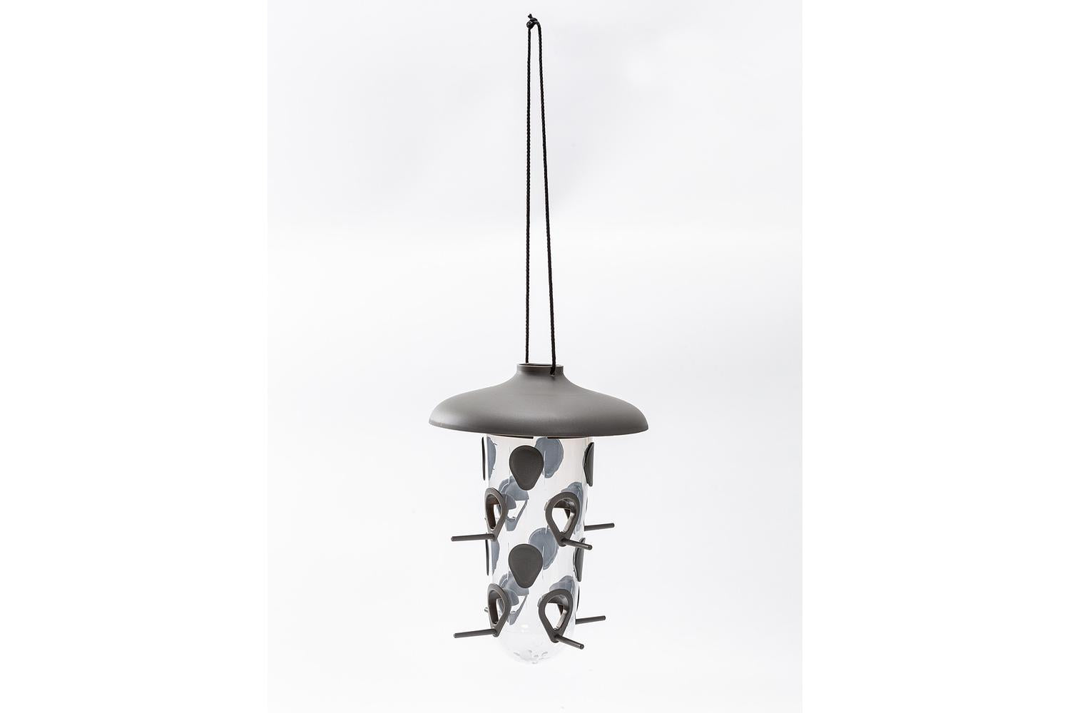 Plastia Robin Birdfeeder Birdbath | Anthracite | 22cm-3