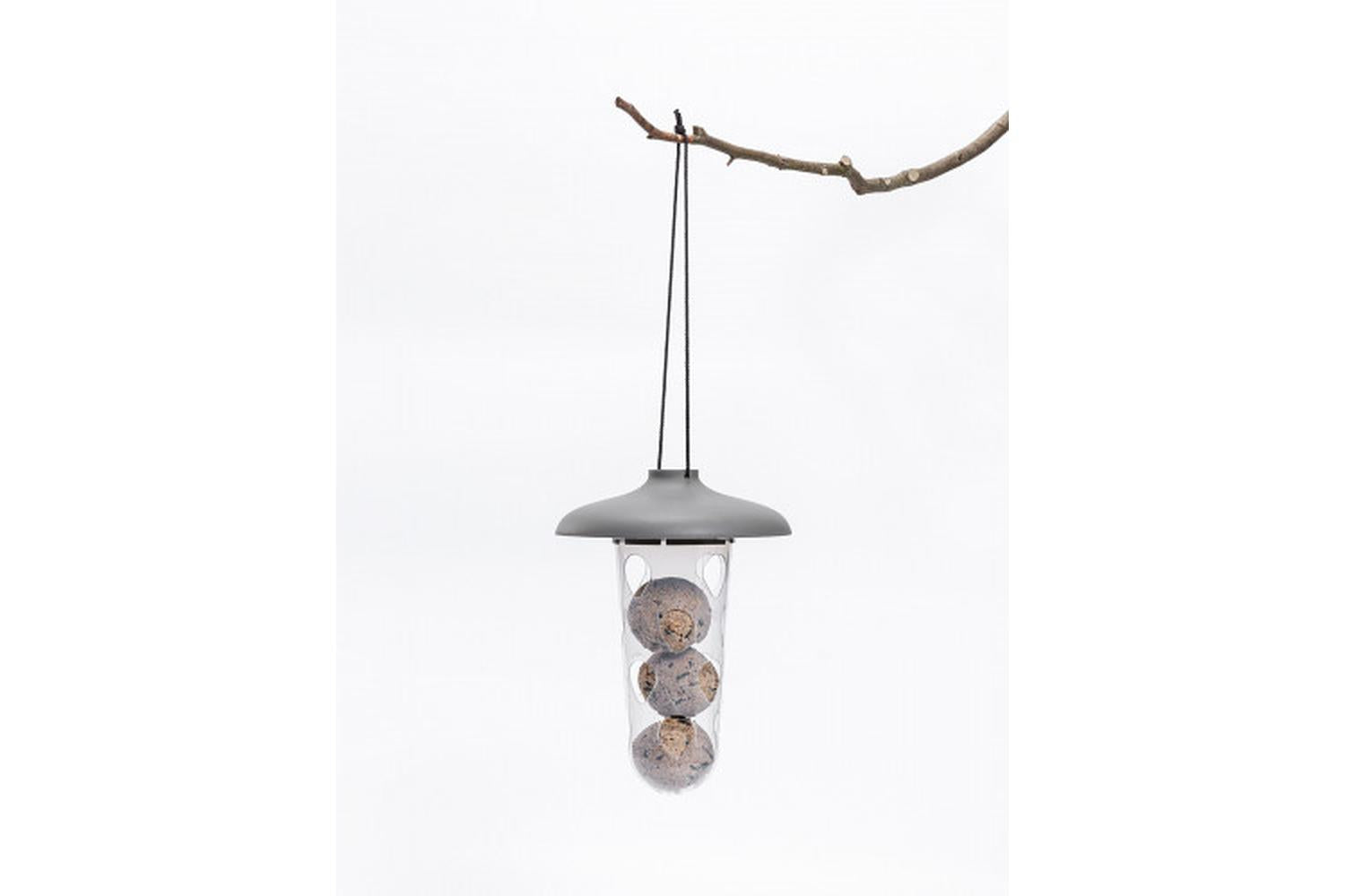 Plastia Robin Birdfeeder Birdbath | Anthracite | 22cm-9