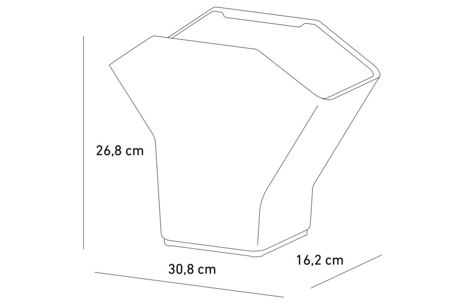 Plastia Tree Vertical Self-Watering Flower Pot | Grey | Set of 3 | 31.3cm-10