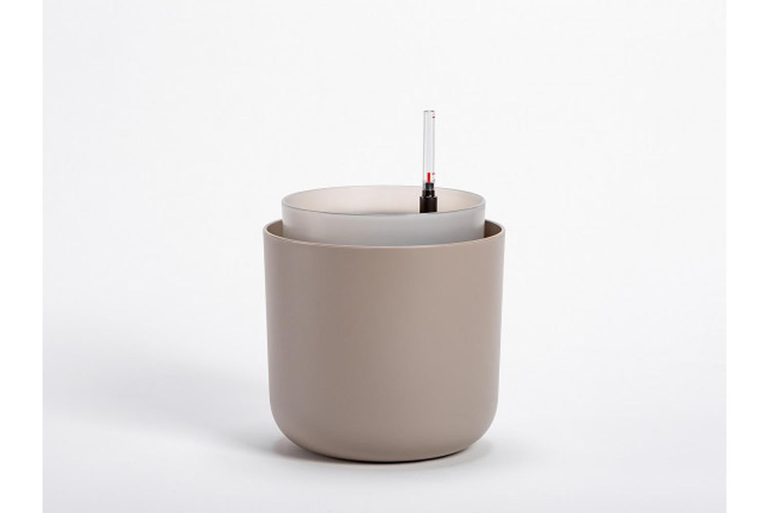 Plastia Tolita Flower Pot | Taupe | 19cm