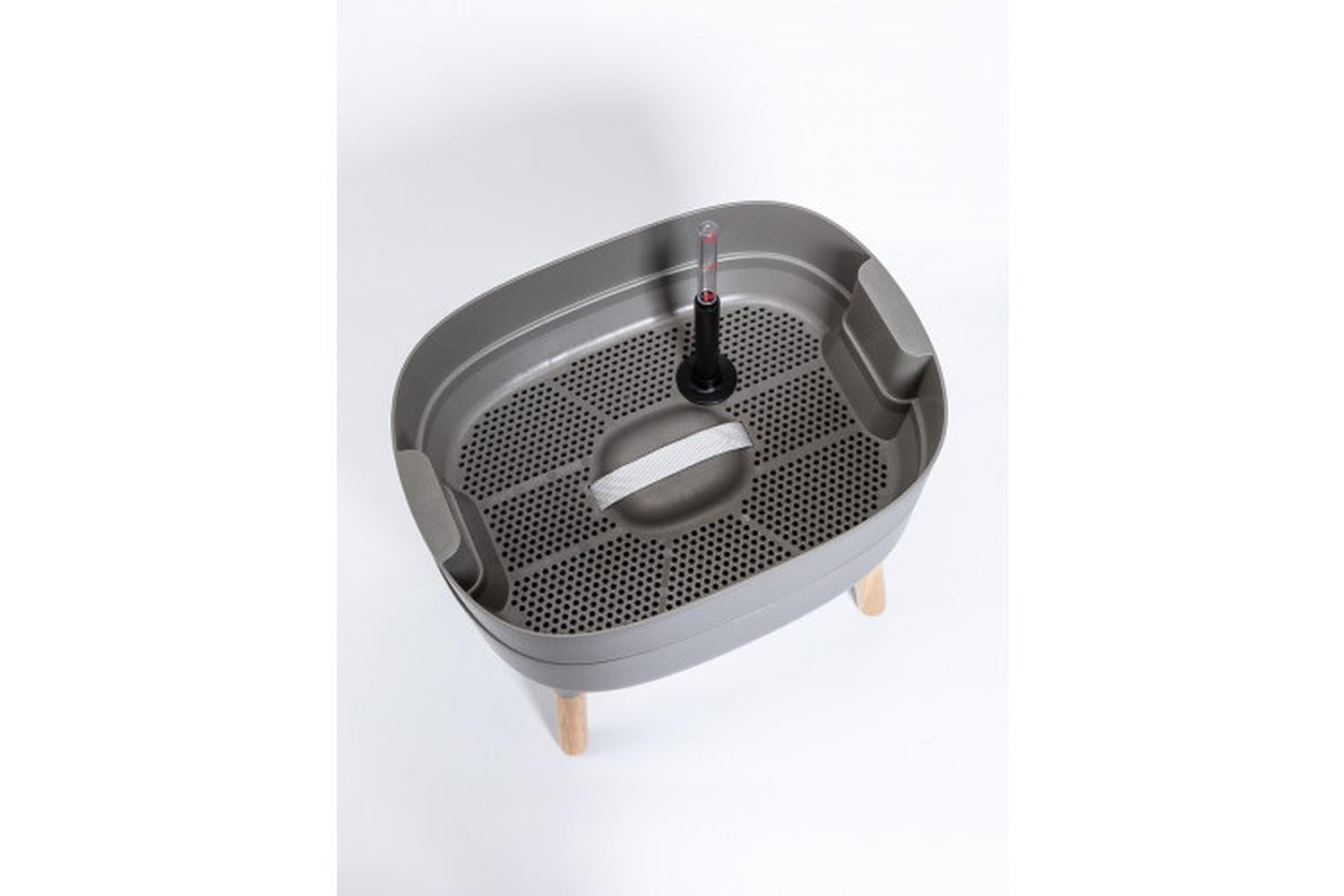 Plastia Raised Indoor Planter Urbalive | Grey | 77cm-2
