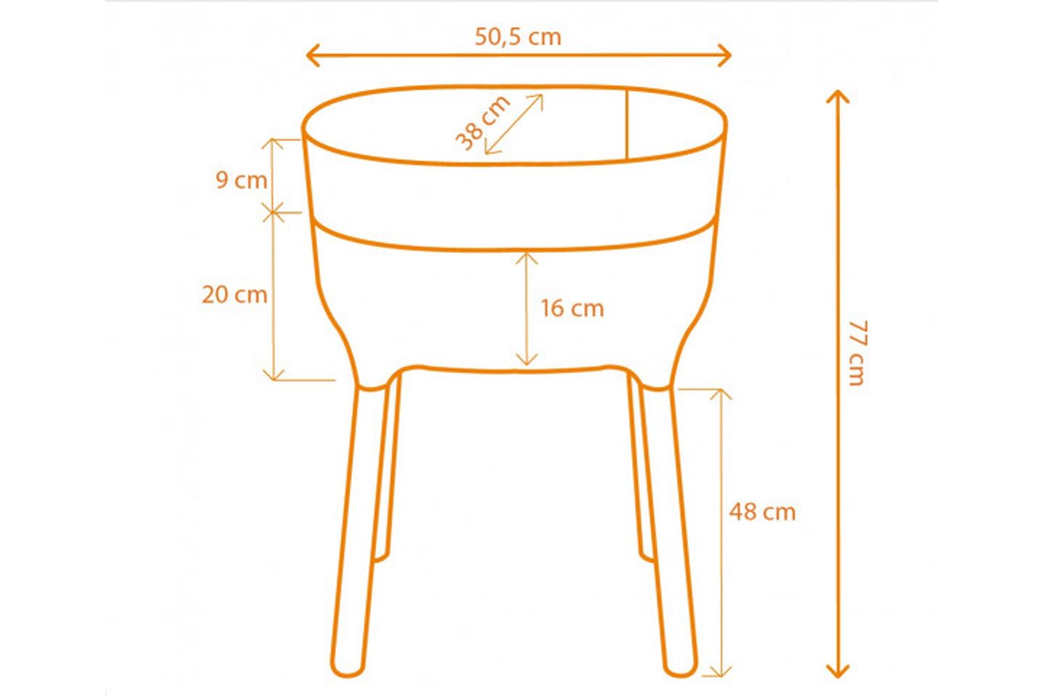 Plastia Raised Indoor Planter Urbalive | Grey | 77cm-7