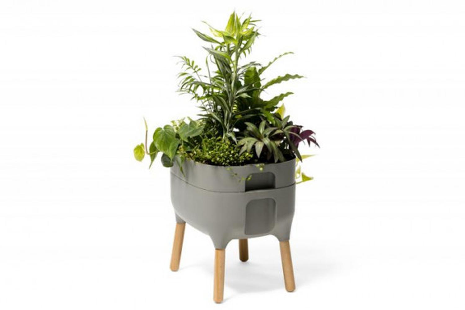 Plastia Indoor Low Planter Urbalive | Grey | 47.5cm-2