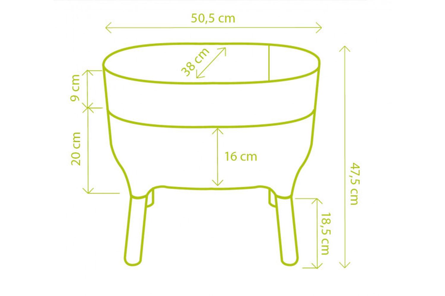 Plastia  Indoor Low Planter Urbalive | Green | 47.5cm-8
