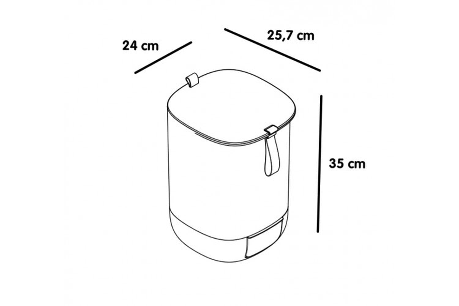 Plastia Bokashi Composter | Grey | 35.5cm-10
