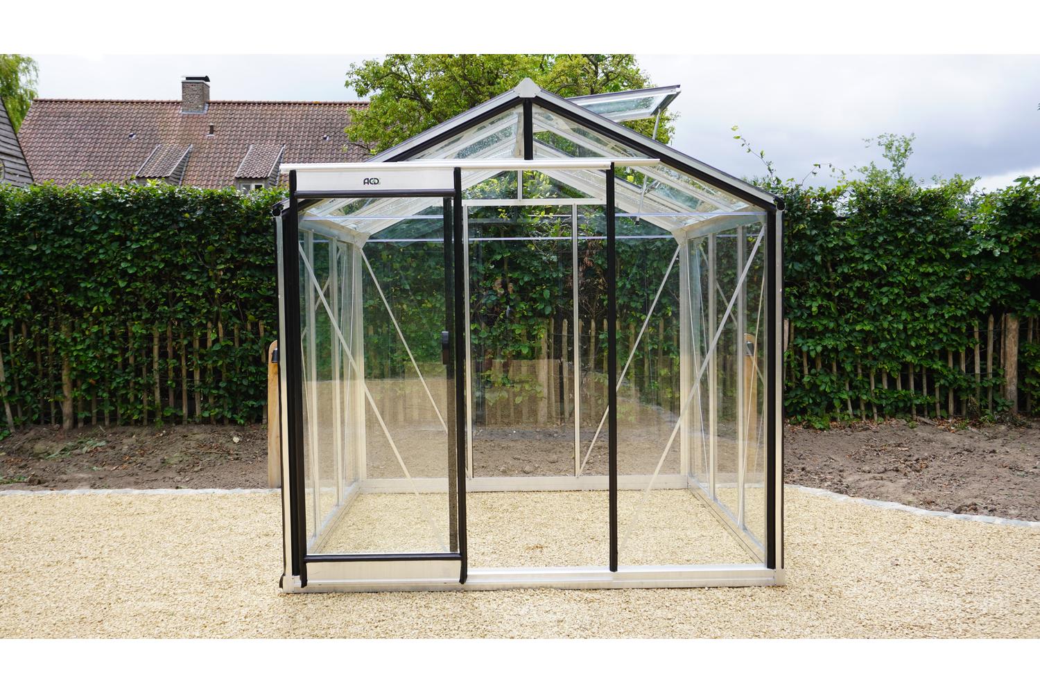 Erin Greenhouse Diy Kit Aluminium Profiles 4mm Clear Tempered Glass-2