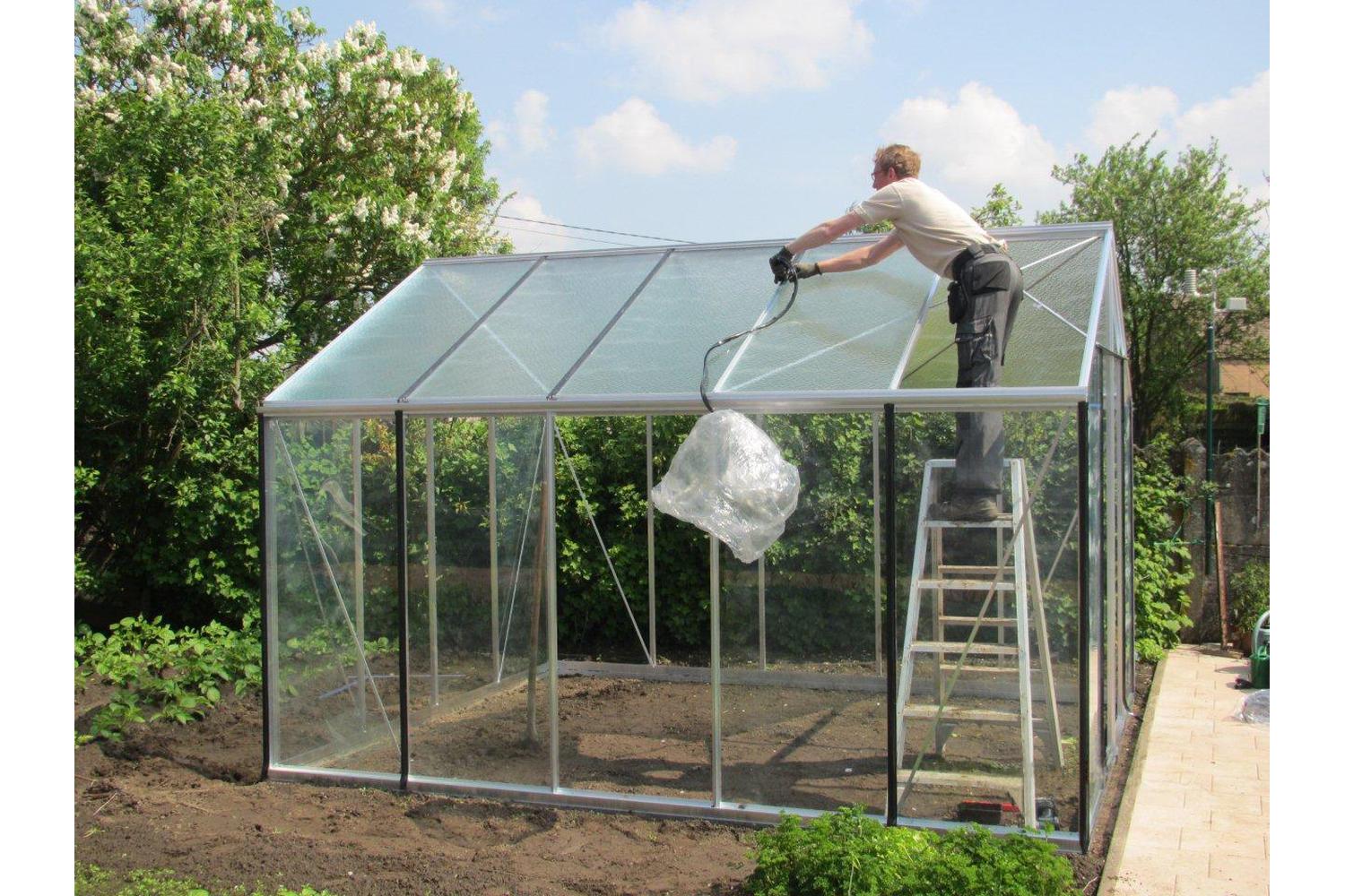 Erin Greenhouse Diy Kit Aluminium Profiles 4mm Clear Tempered Glass-3