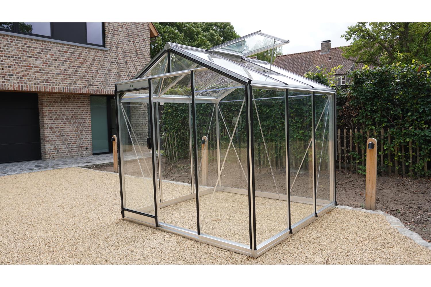 Erin Greenhouse Diy Kit Aluminium Profiles 4mm Clear Tempered Glass-4