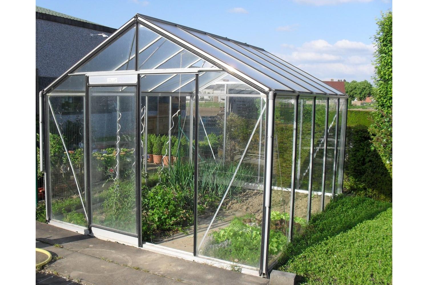Erin Greenhouse Diy Kit Aluminium Profiles 4mm Clear Tempered Glass-3