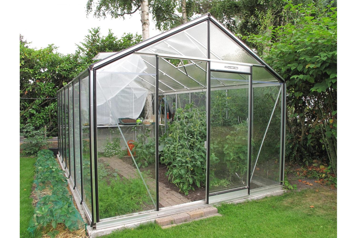 Erin Greenhouse Diy Kit Aluminium Profiles 4mm Clear Tempered Glass-4