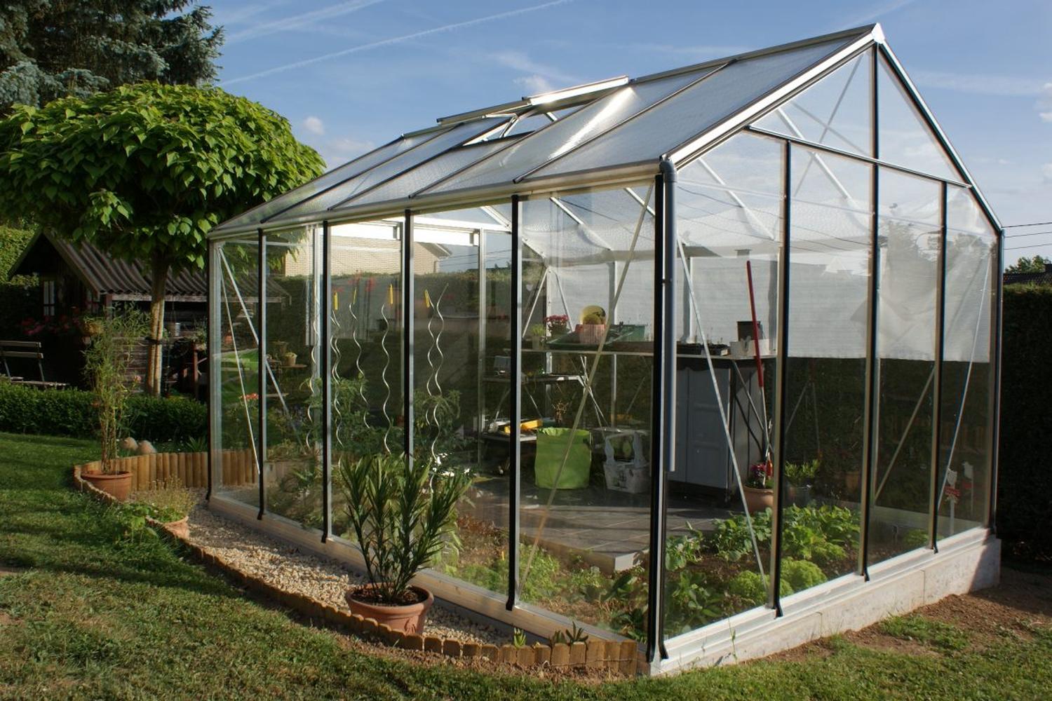 Erin Greenhouse Diy Kit Aluminium Profiles 4mm Clear Tempered Glass-7