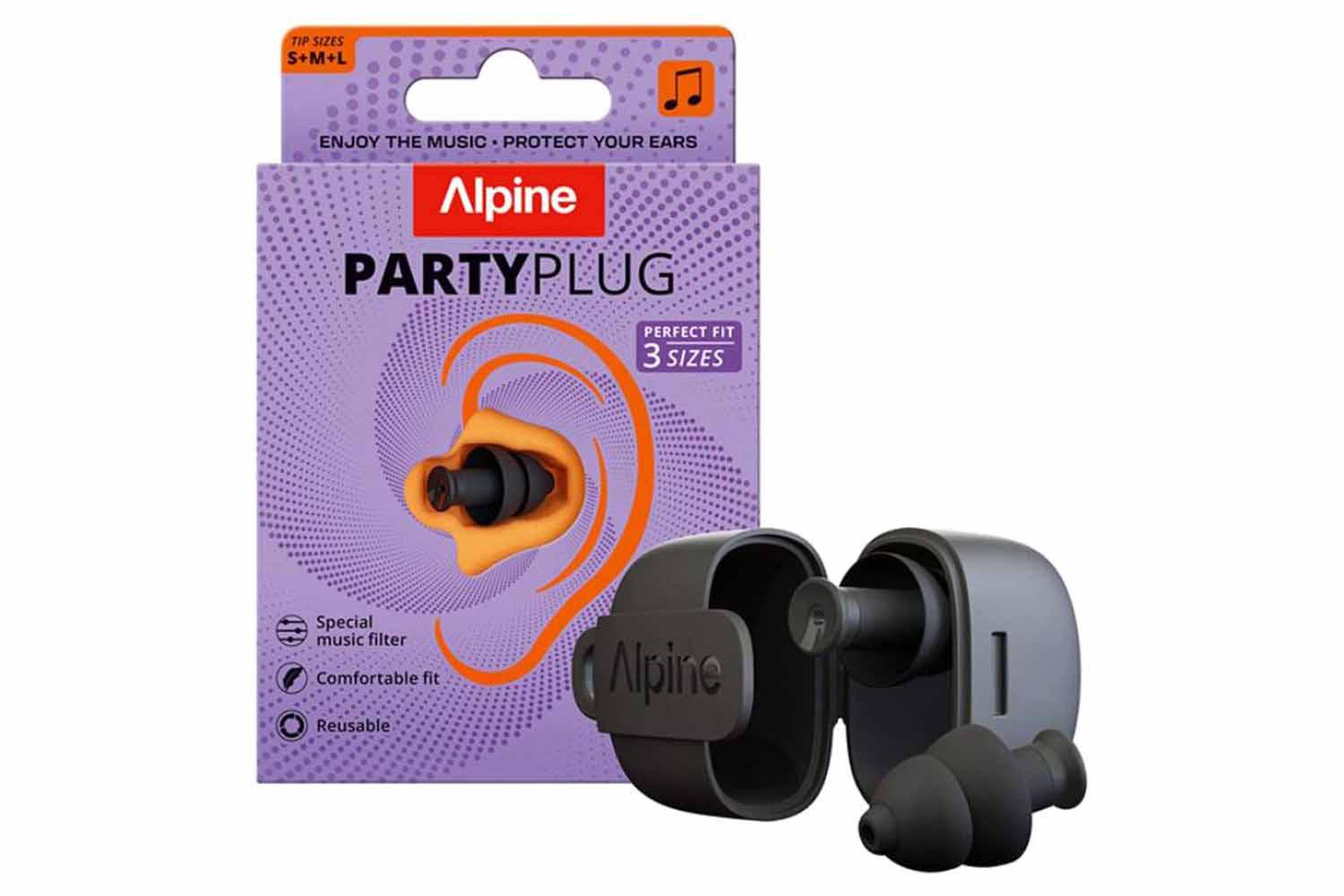 Alpine Party Plugs Hearing Protection | Black-8