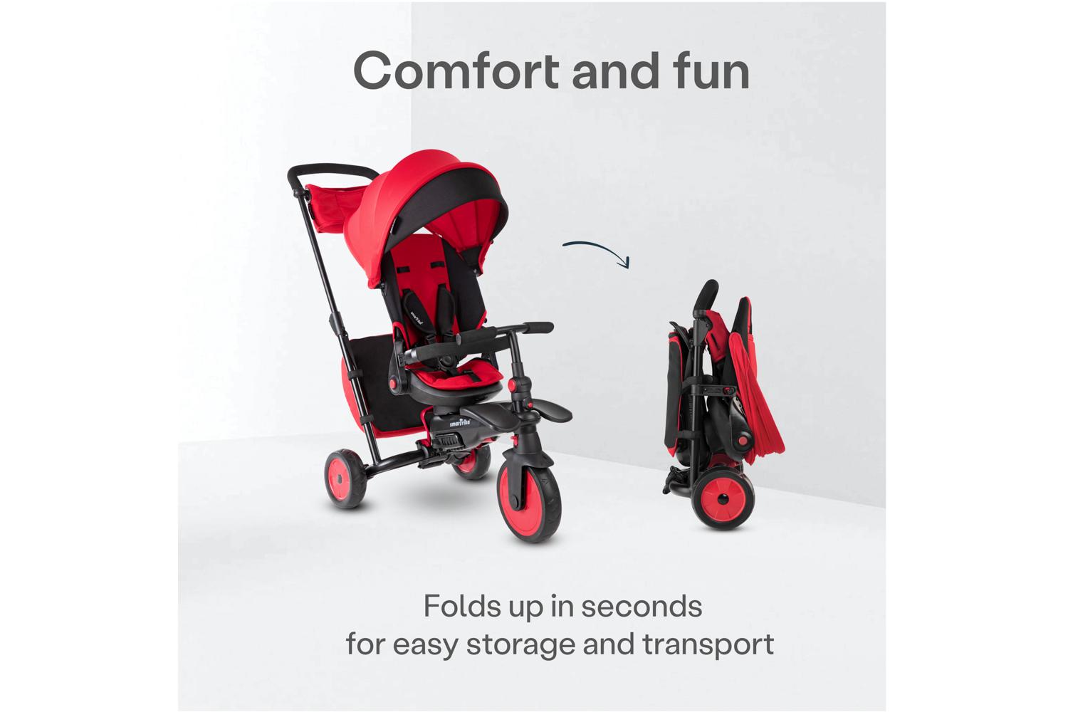 Smartrike STR7 6-in-1 Stroller Trike | Red-6