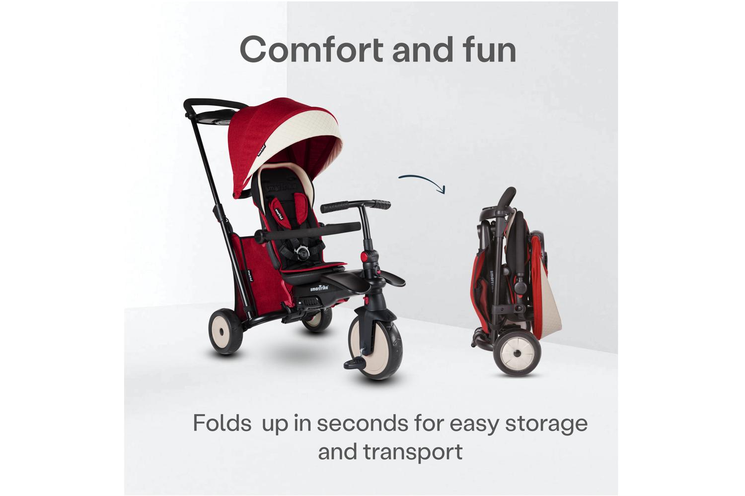 Smartrike STR5 6-in-1 Stroller Trike | Red-6