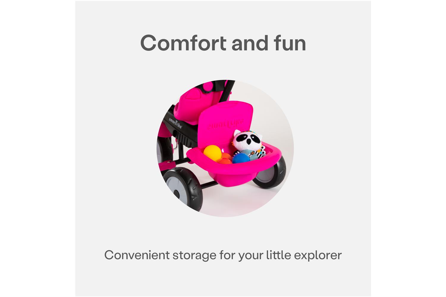 Smartrike 4-in-1 Vanilla Plus Toddler Tricycle | Pink-5