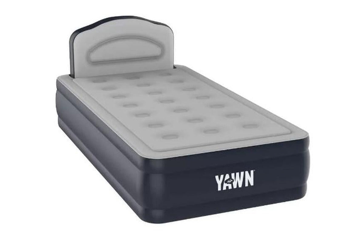 Yawn Air Bed with Fitted Sheet | Single | Grey/Black