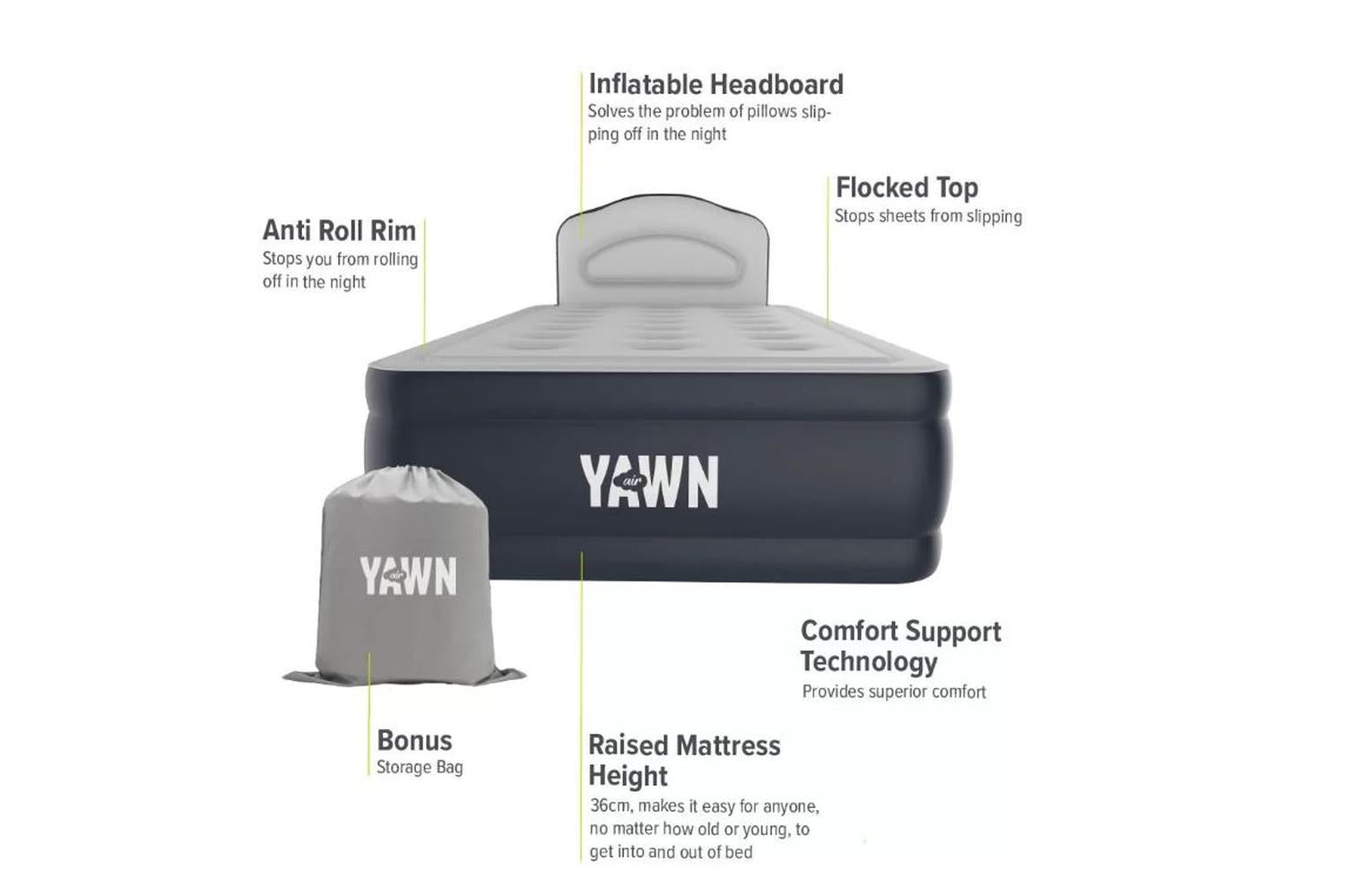 Yawn Air Bed with Fitted Sheet | Single-5