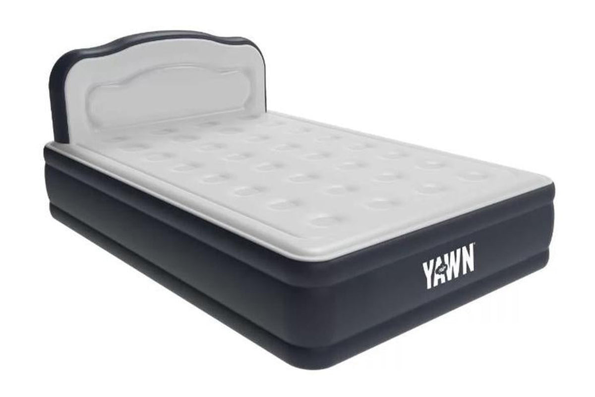 Yawn Air Bed with Fitted Sheet | Double | Grey/Black