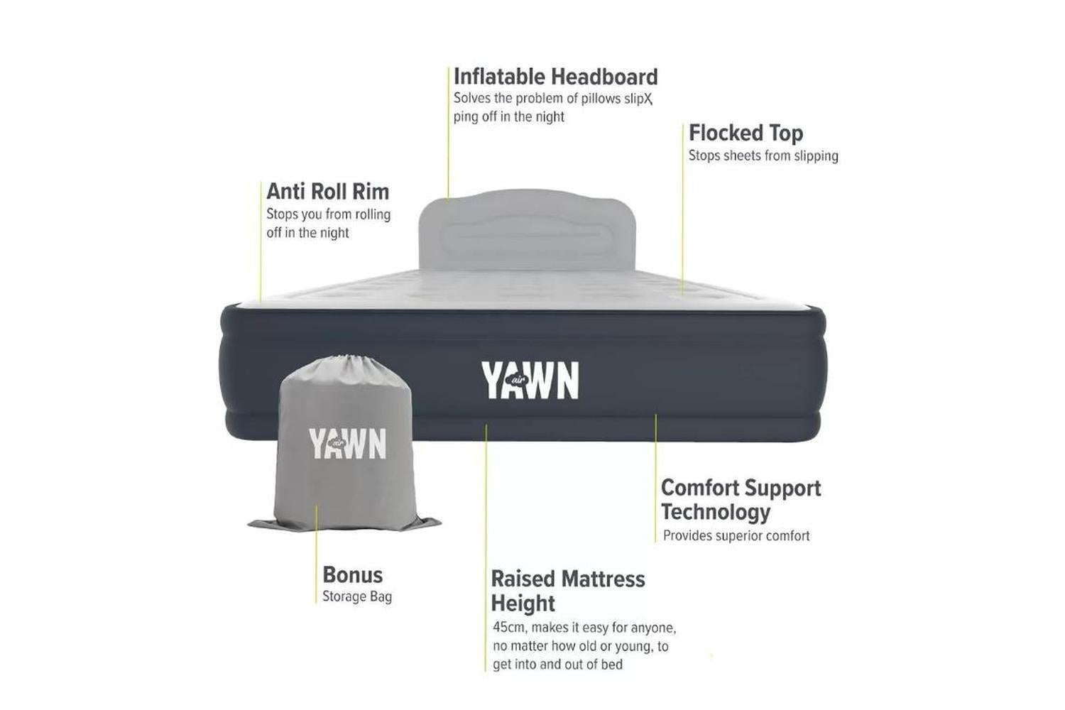 Yawn Air Bed with Fitted Sheet | Double-4