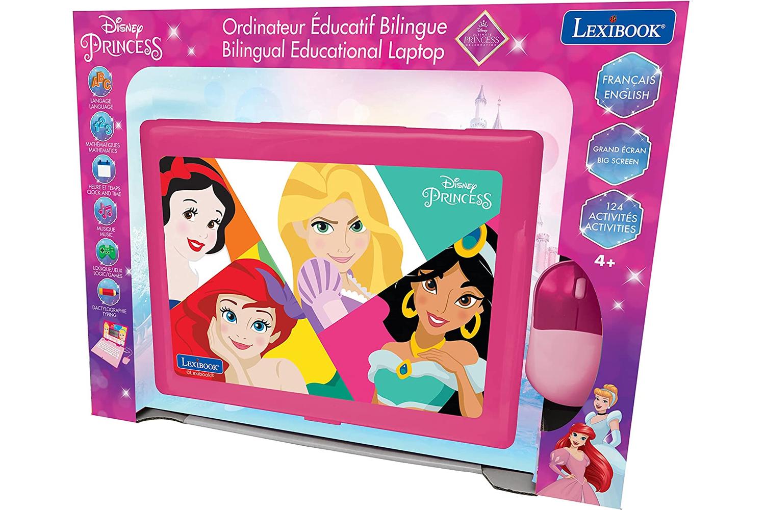 Lexibook JC598DPi1 Disney Princesses Educational and Bilingual Laptop French/English with 124 Activities-2
