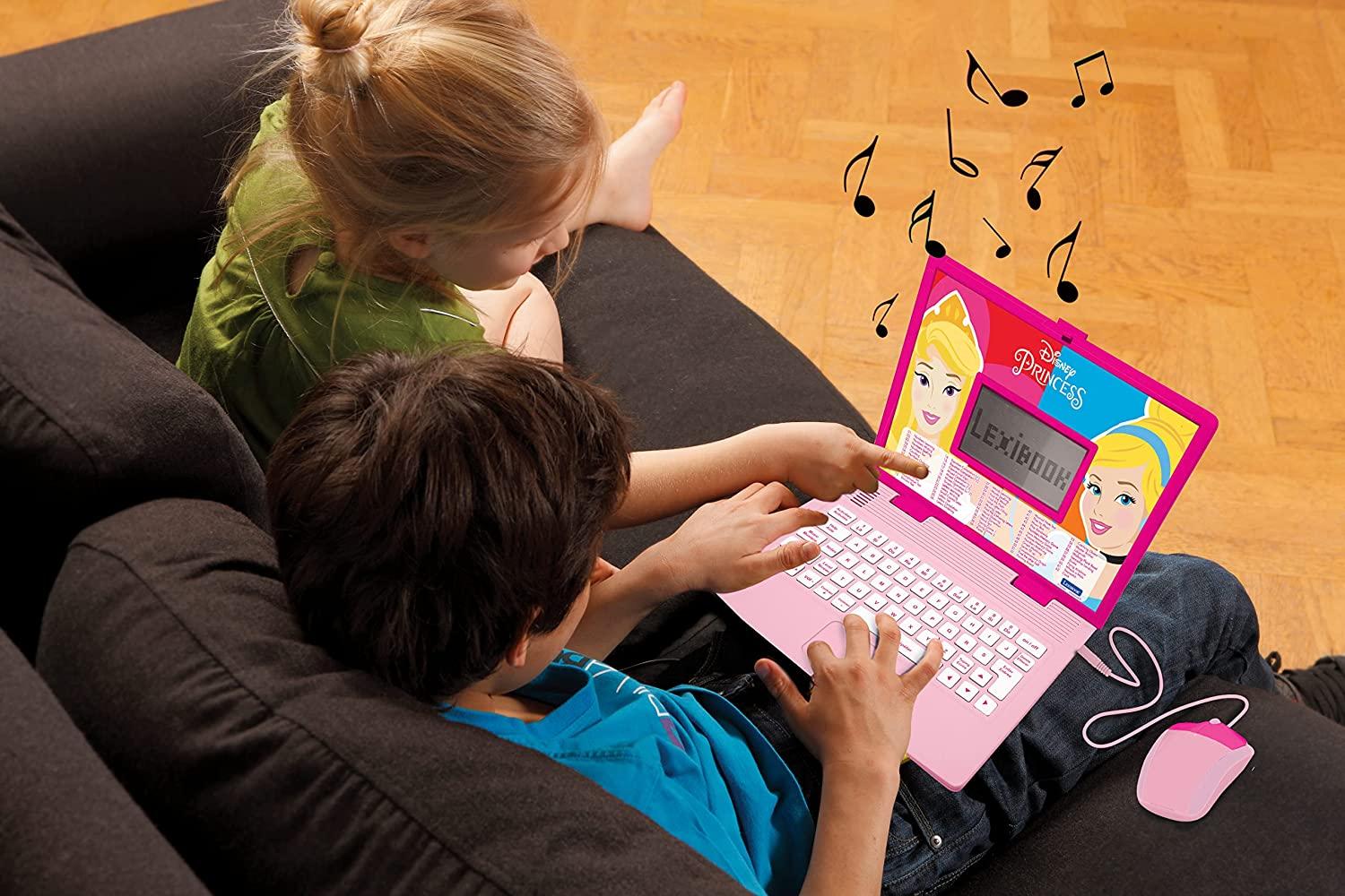 Lexibook JC598DPi1 Disney Princesses Educational and Bilingual Laptop French/English with 124 Activities-4