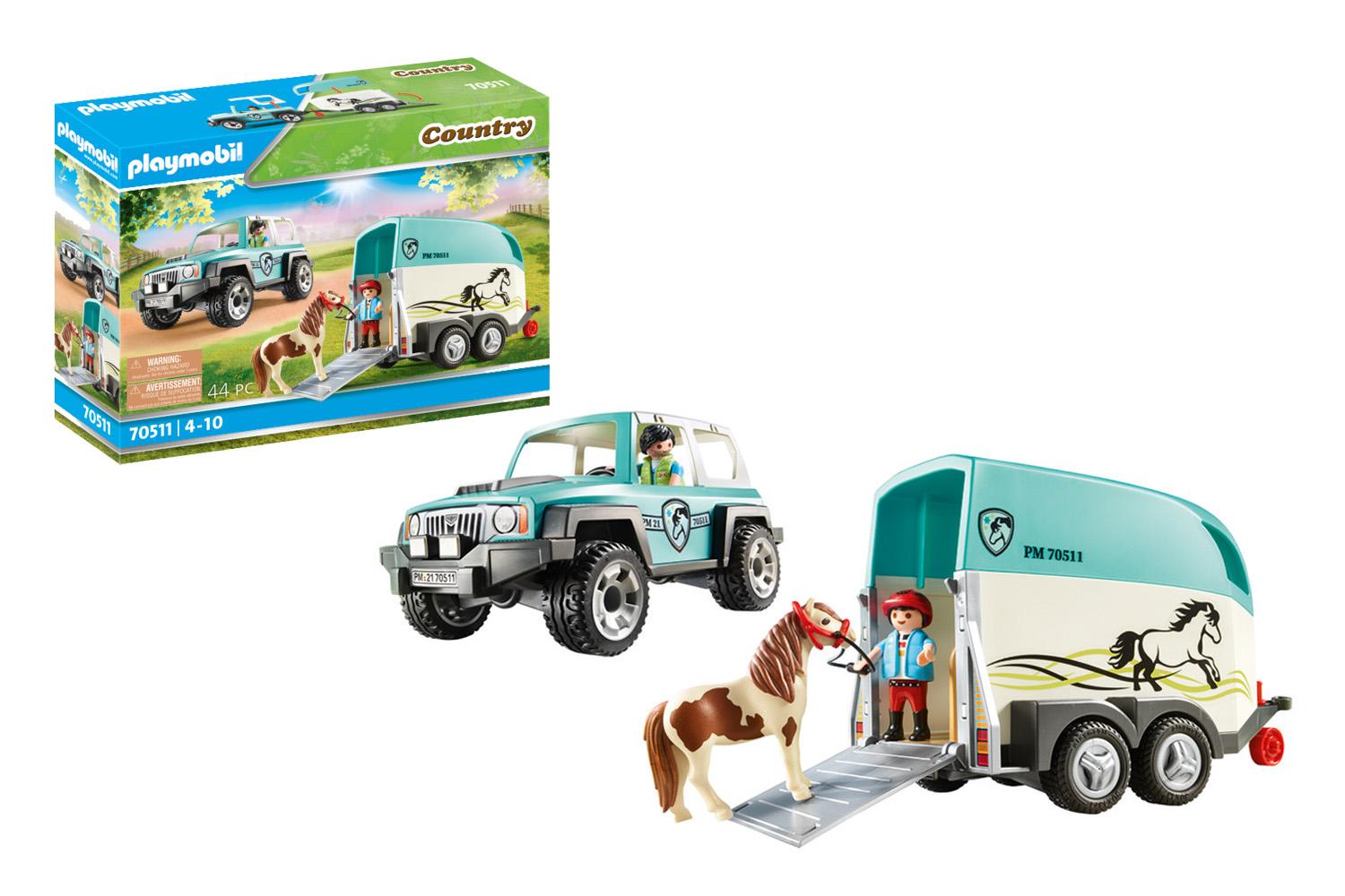 Playmobil 70511 Country Car With Pony Trailer