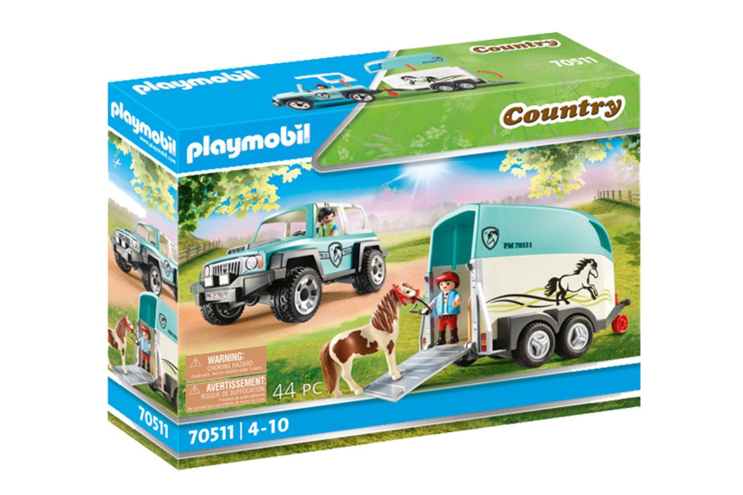 Playmobil 70511 Country Car With Pony Trailer-5