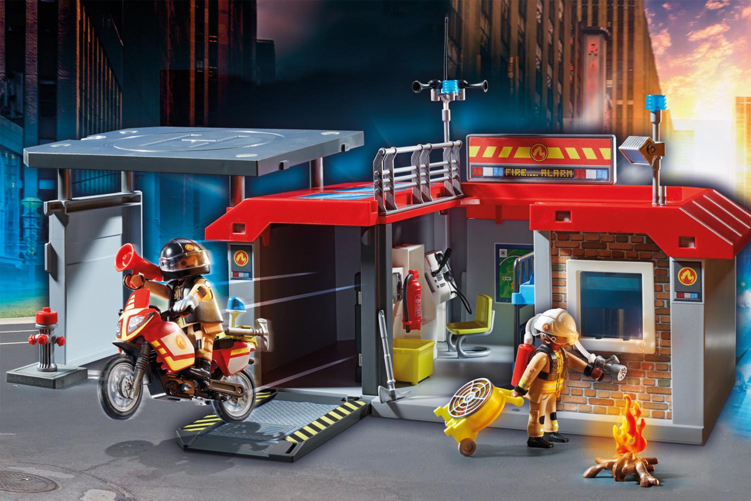 Playmobil 71193 City Action Take Along Fire Station