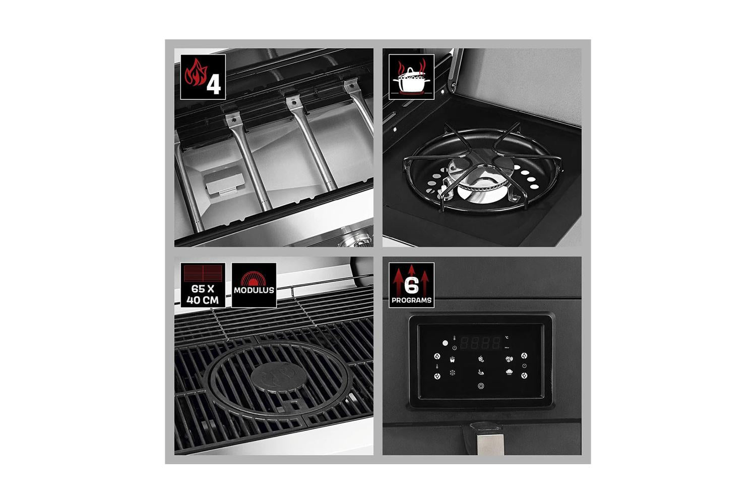 Landmann 6601 Fryton 4.1 Cook Gas BBQ with Integrated 3.5L Hot Air Fryer-2