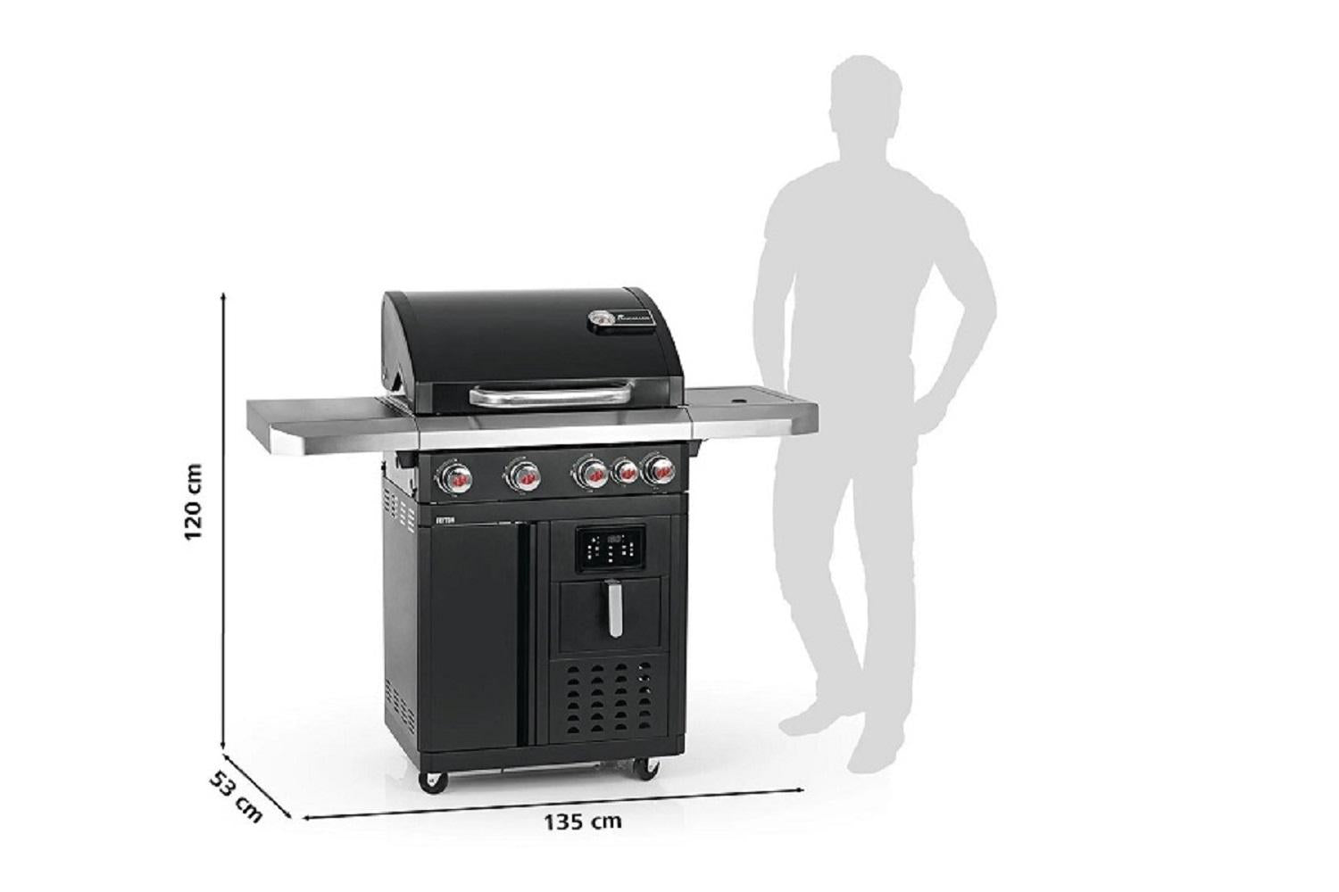 Landmann 6601 Fryton 4.1 Cook Gas BBQ with Integrated 3.5L Hot Air Fryer-4