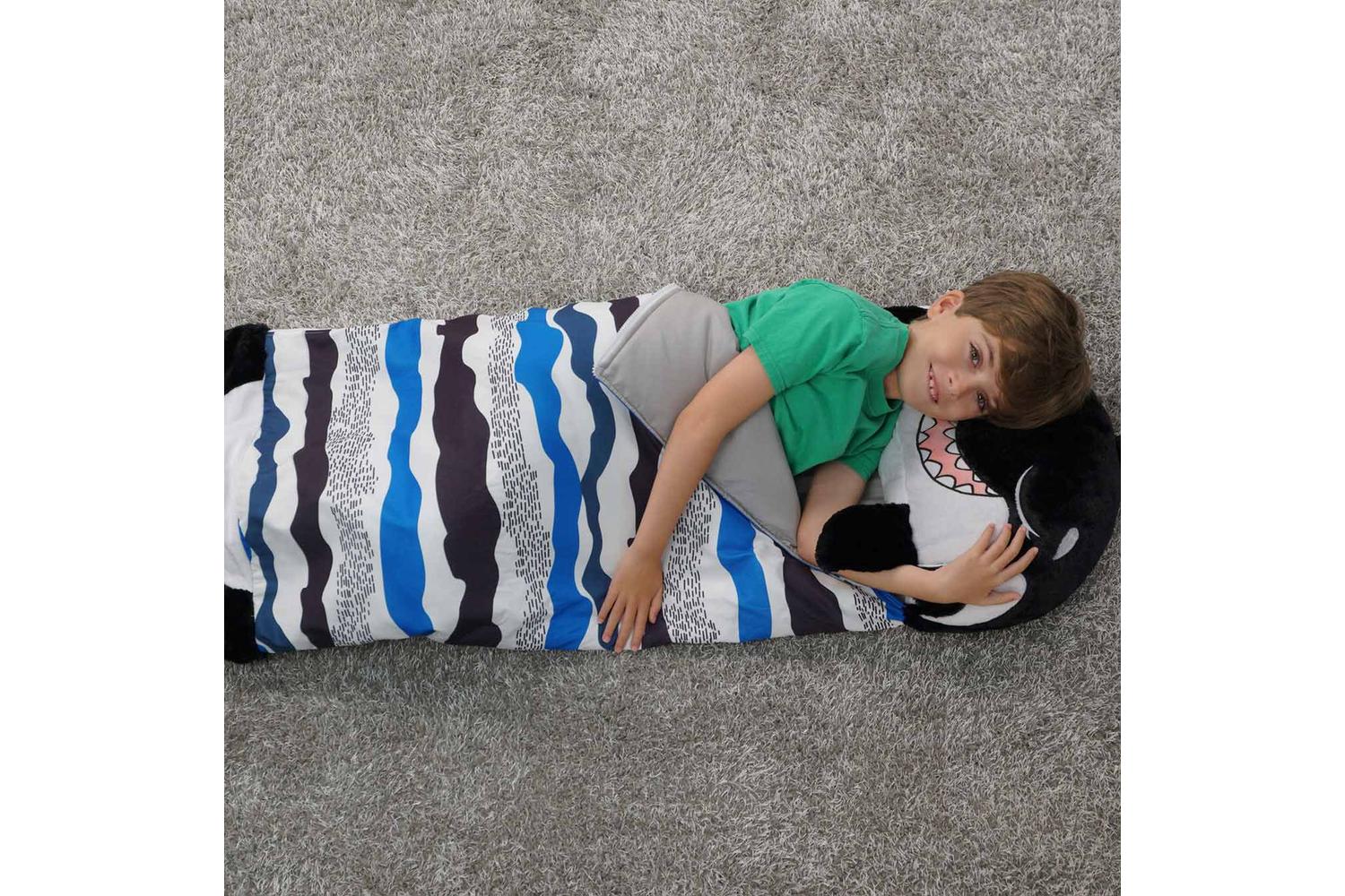 Happy Nappers 2025 Kids Sleeping Bag | Large | Black Shark-4