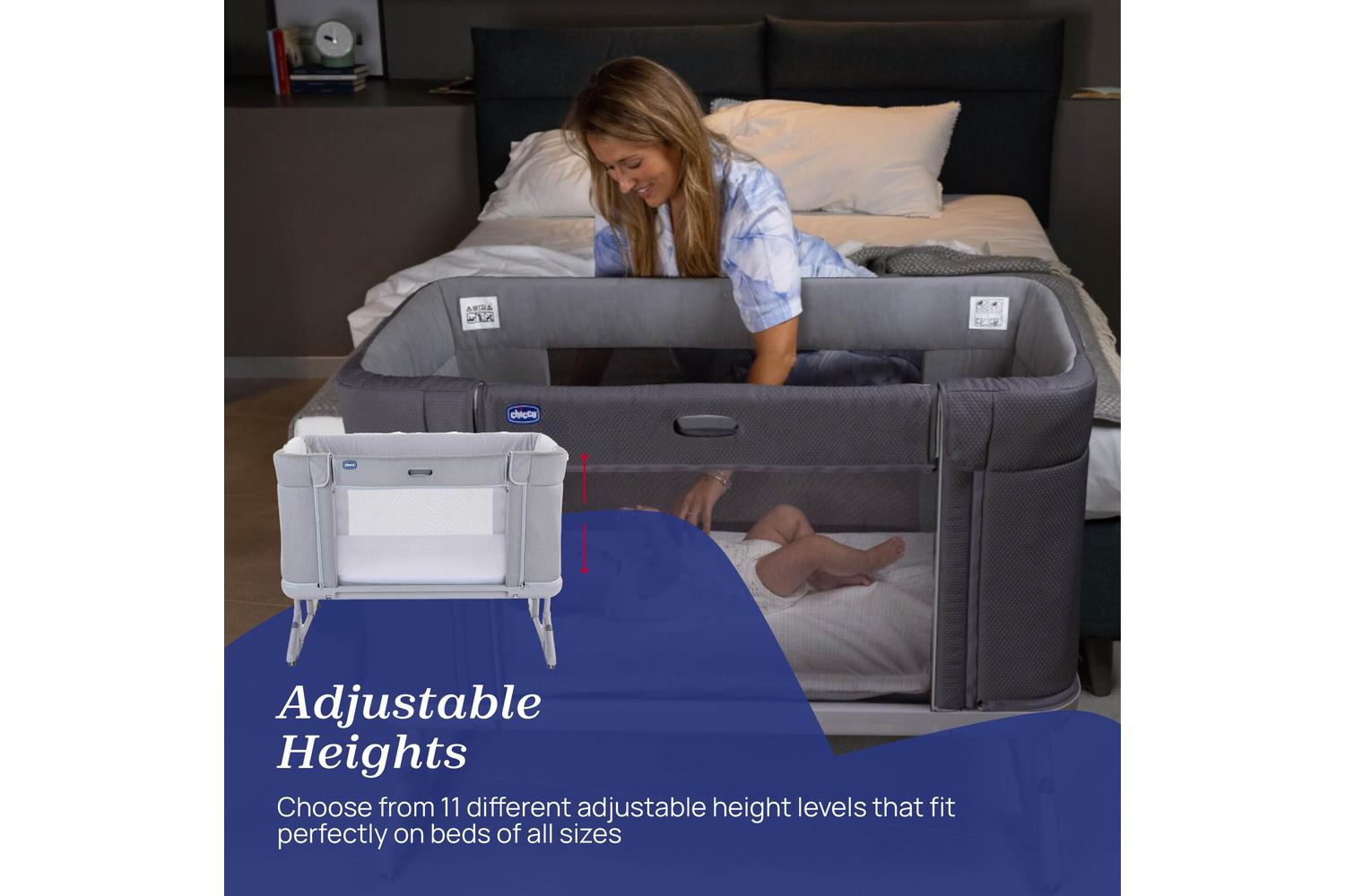 Chicco Next2me Forever Bedside Crib | Baby Sleep Cot Enhanced With Patented Technology-4