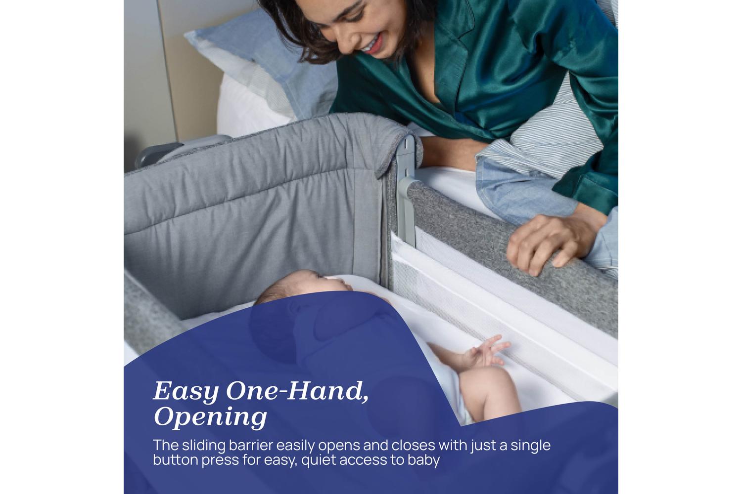 Chicco Next2me Magic Evo Bedside Crib: Adjustable Baby Crib With Mesh Windows-5