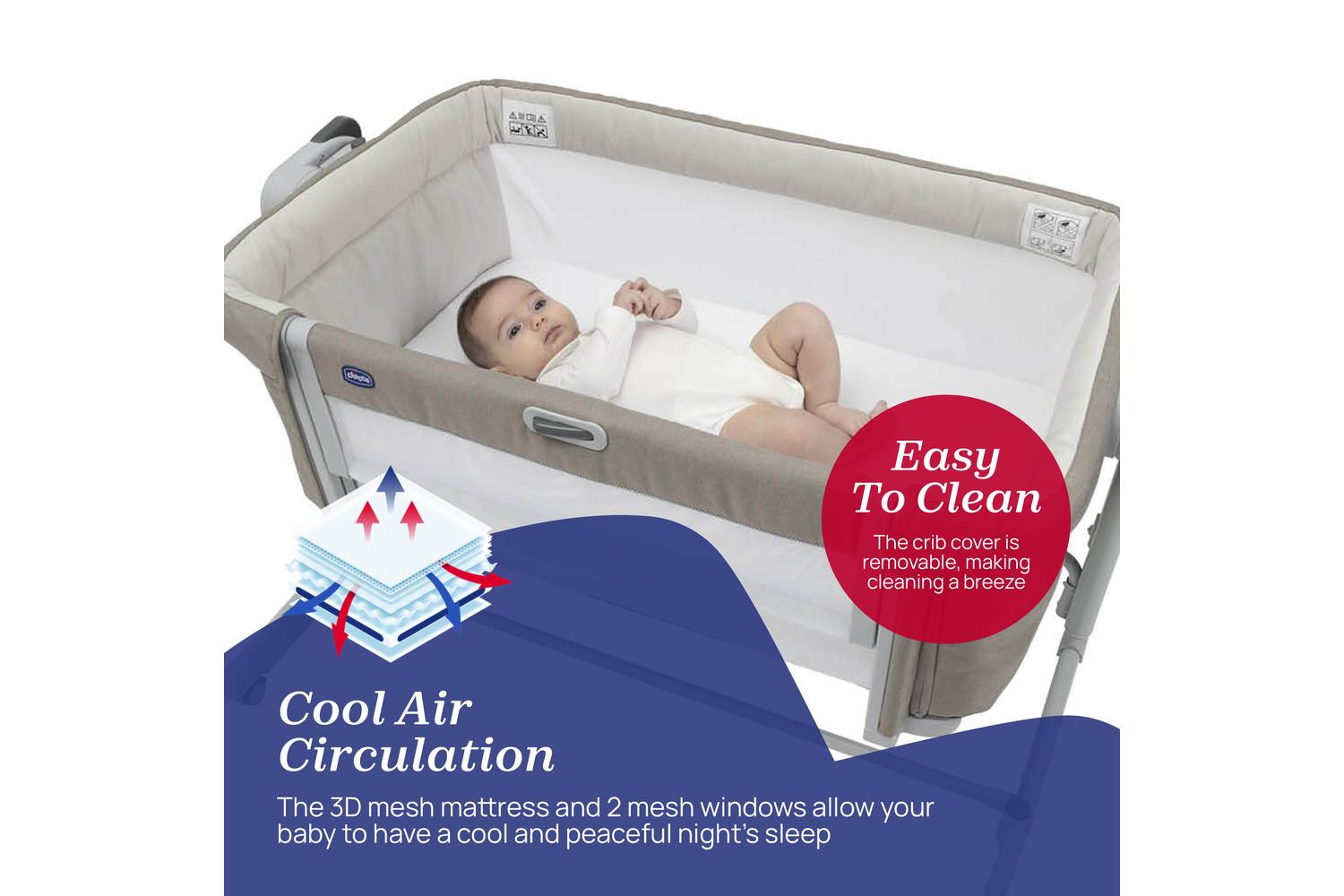 Chicco Next2me Magic Evo Bedside Crib - Convenient Baby Sleep Solution-6