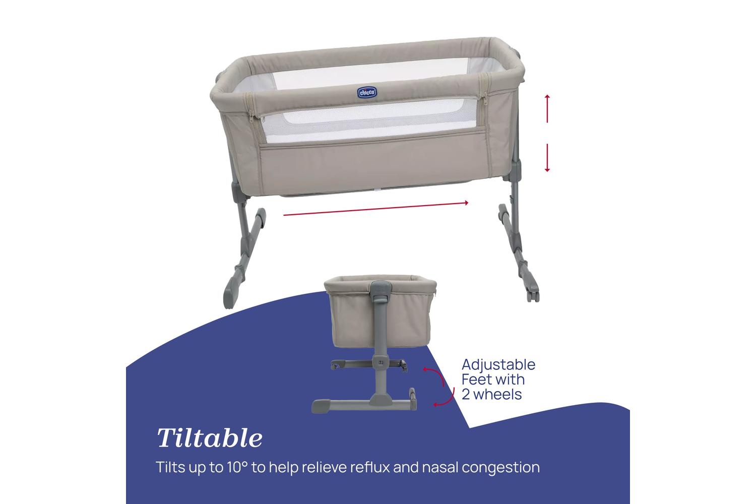 Chicco Next2me Essential Dune Bedside Crib-4