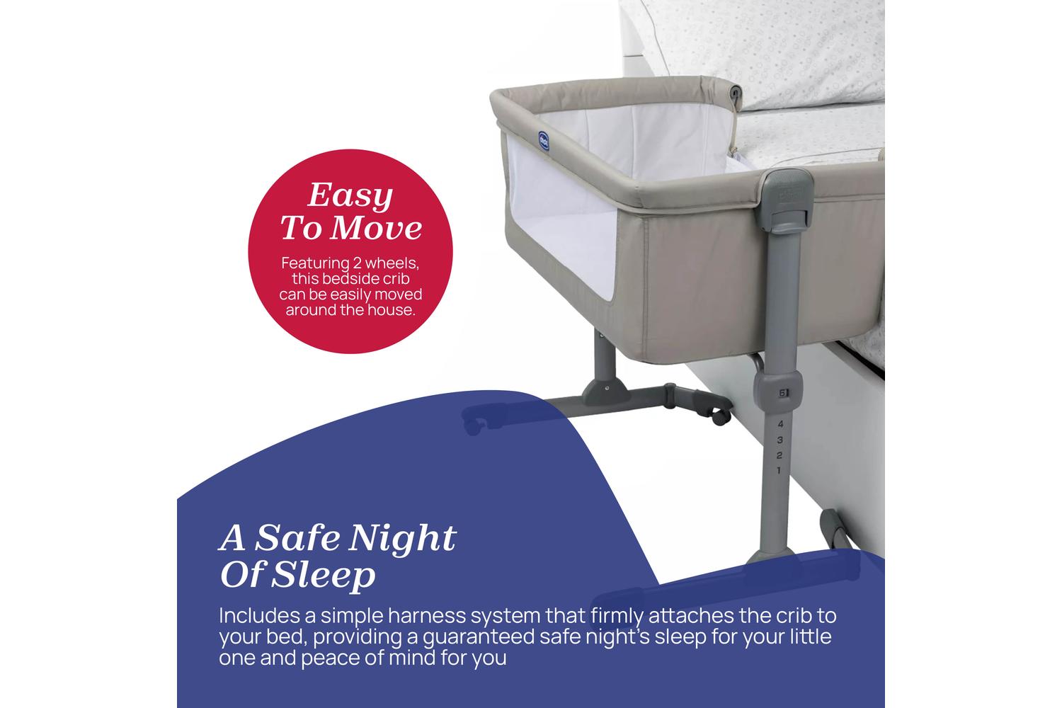 Chicco Next2me Essential Dune Bedside Crib-7