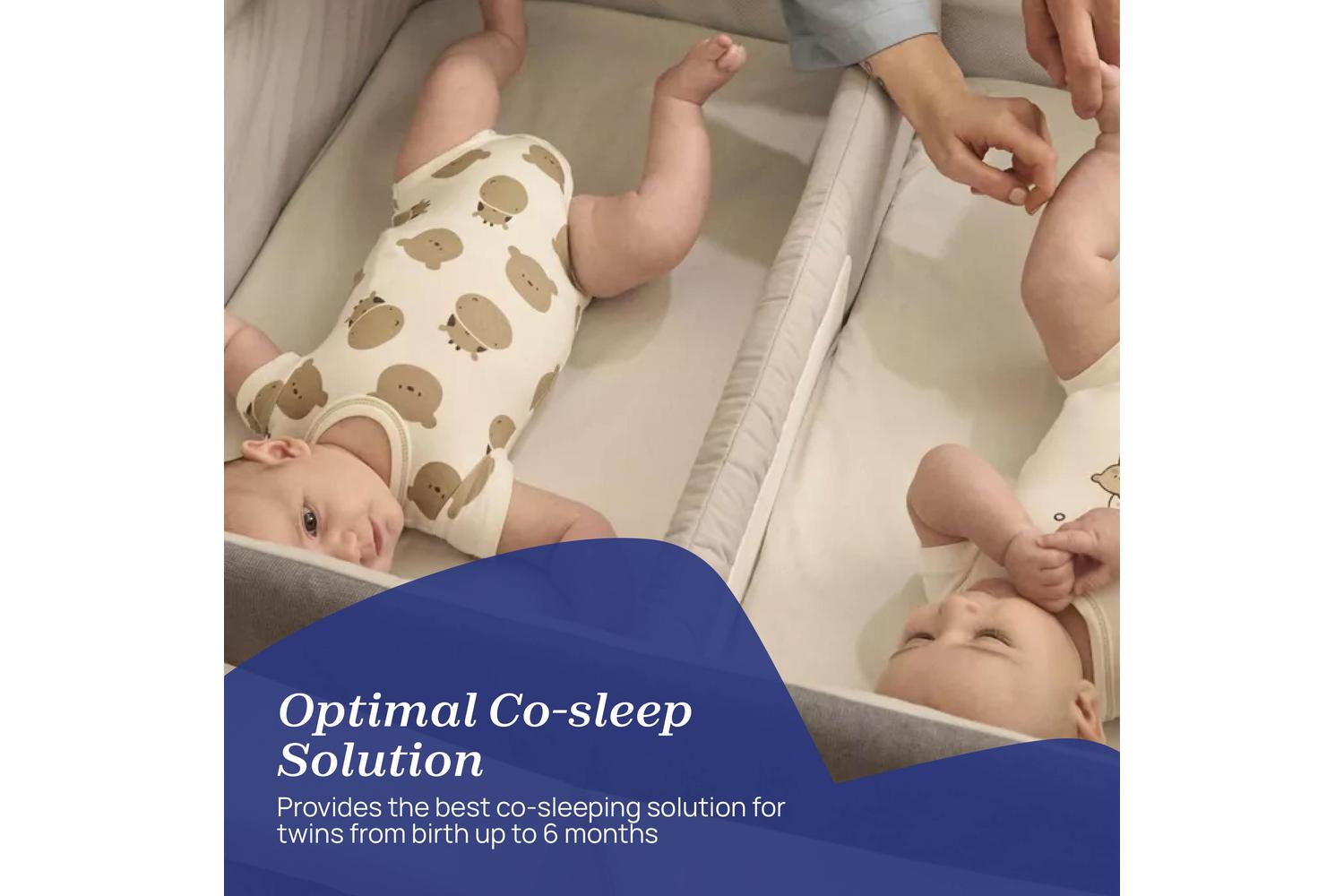 Chicco Next2me Twins Bedside Crib: Cozy, Convenient And Premium Baby Sleep Solution-3