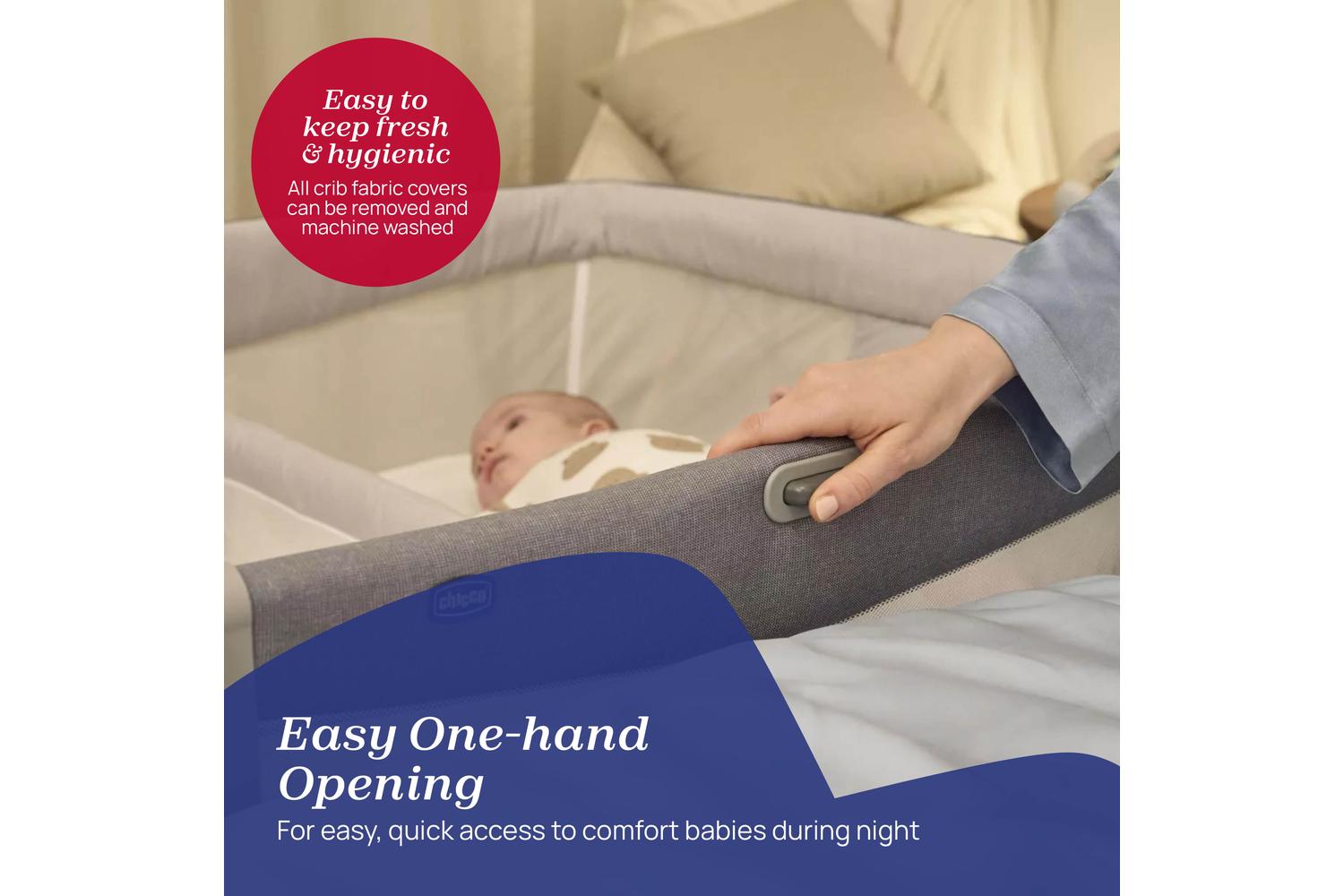Chicco Next2me Twins Bedside Crib: Cozy, Convenient And Premium Baby Sleep Solution-5
